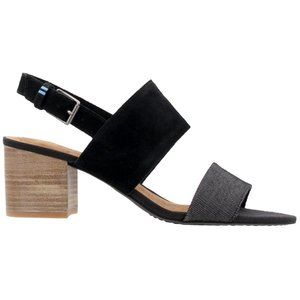 Tom's Poppy Block Heel Sandals in Black
